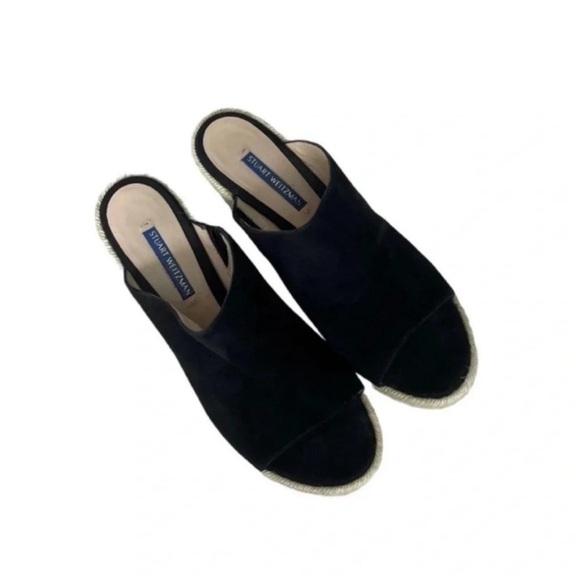 STUART WEITZMAN Marabella Suede Espadrille Wedge Sandals Size 9.5M - Picture 4 of 14